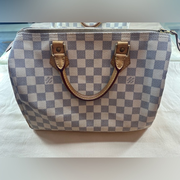Authentic Louis Vuitton Speedy 30 Damier Azur LV - Picture 1 of 16